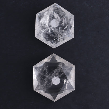 Clear Quartz Mixed Hearts & Hexagon Set of 4 - Expert Wholesale and Supplier of Wholesale Crystals & Bulk Gemstones, ["Brazil","Clear Quartz","Hearts","Hexagon","Quartz"]