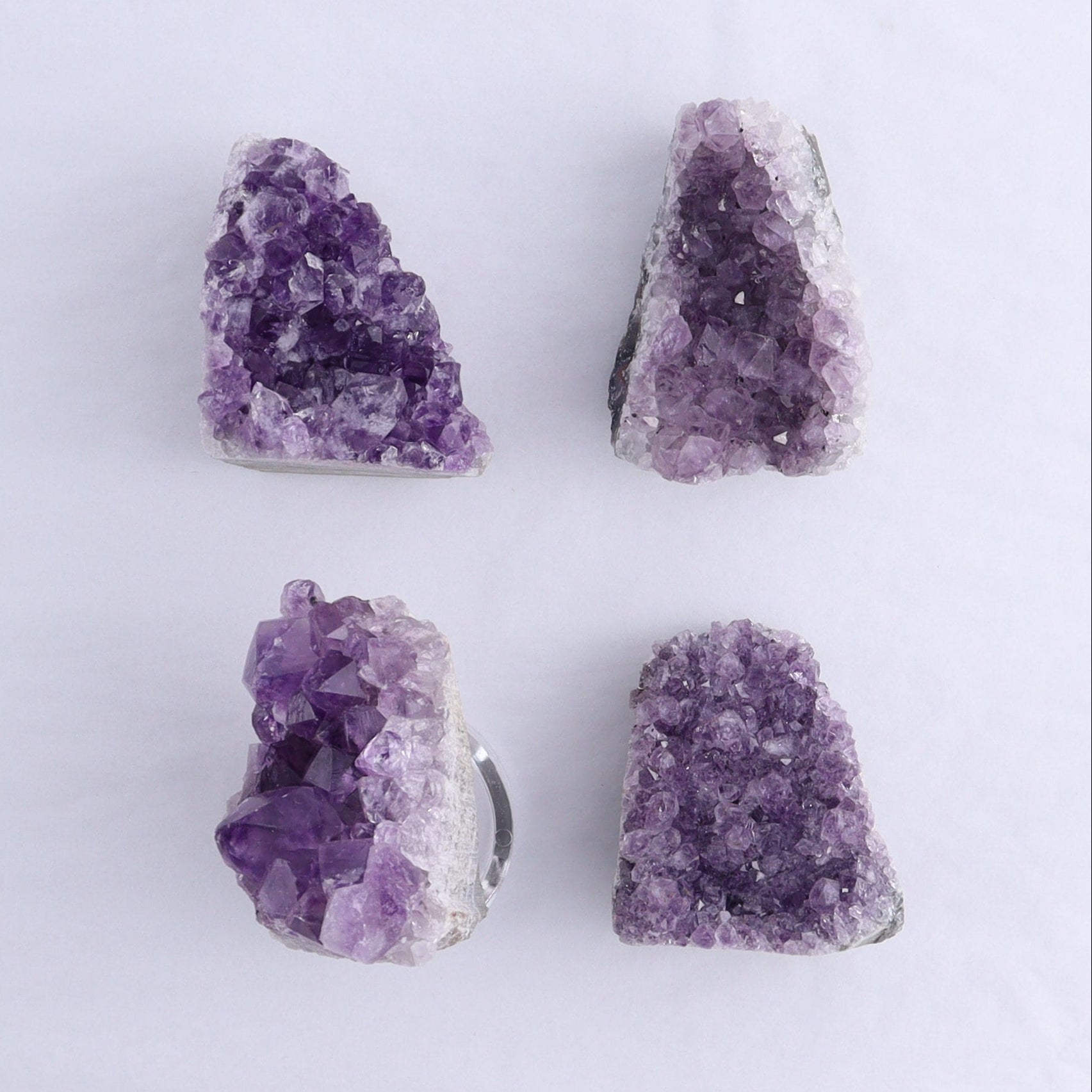 Uruguay Amethyst Cut Base Set of 12 - Expert Wholesale and Supplier of Wholesale Crystals & Bulk Gemstones, ["Amethyst","Cut Base","Uruguay"]
