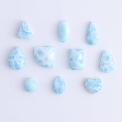 Larmiar Cabs Set of 10 - Expert Wholesale and Supplier of Wholesale Crystals & Bulk Gemstones, ["Cabs","Freeform","Freeforms","Larimar"]