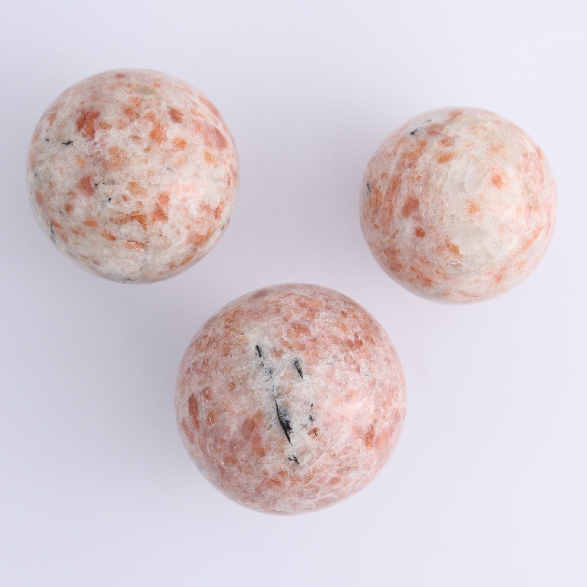 Sunstone Spheres Set of 5 - Expert Wholesale and Supplier of Wholesale Crystals & Bulk Gemstones, ["Spheres","Sunstone"]