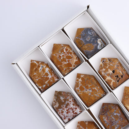 Brecciated Jasper Points Set of 9 - Expert Wholesale and Supplier of Wholesale Crystals & Bulk Gemstones, ["Brecciated Jasper","Indonesia","Points"]