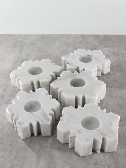 Marble Snowflake Candle Holders Set of 5 - Expert Wholesale and Supplier of Wholesale Crystals & Bulk Gemstones, []