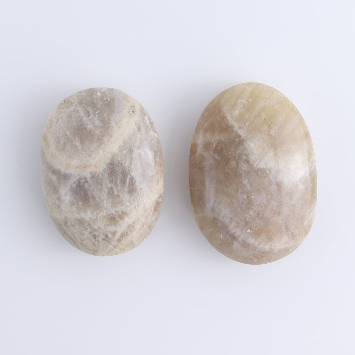Moonstone Palm Stones Set of 8