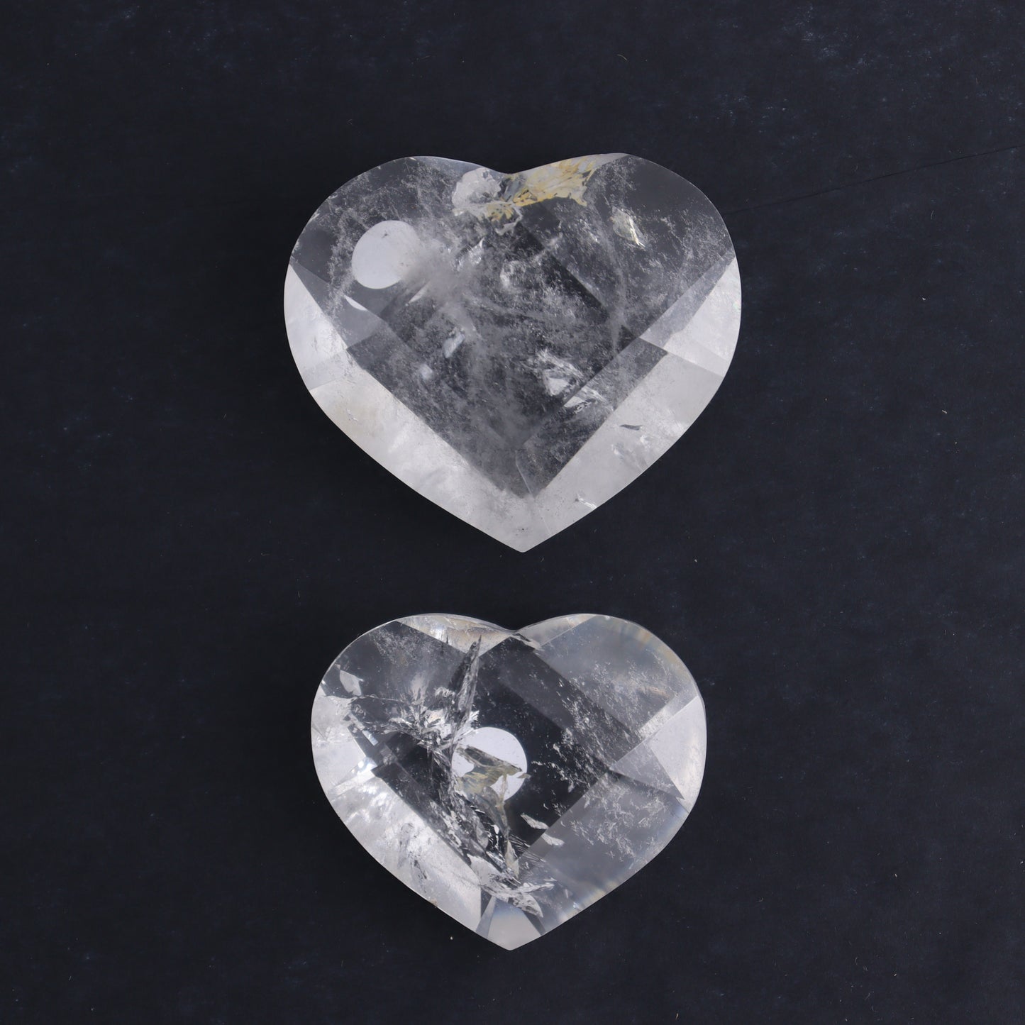 Clear Quartz Mixed Hearts & Hexagon Set of 4 - Expert Wholesale and Supplier of Wholesale Crystals & Bulk Gemstones, ["Brazil","Clear Quartz","Hearts","Hexagon","Quartz"]