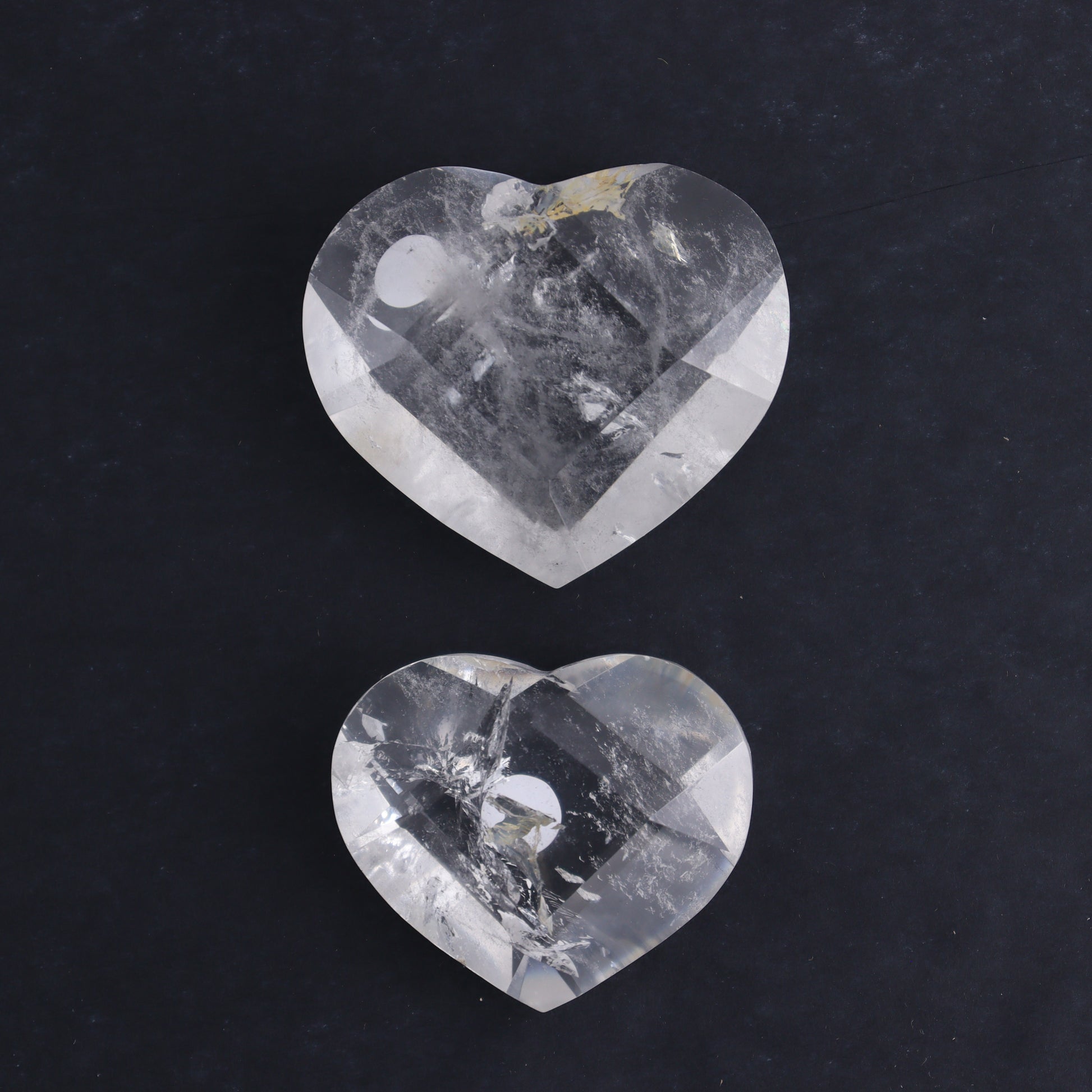 Clear Quartz Mixed Hearts & Hexagon Set of 4 - Expert Wholesale and Supplier of Wholesale Crystals & Bulk Gemstones, ["Brazil","Clear Quartz","Hearts","Hexagon","Quartz"]
