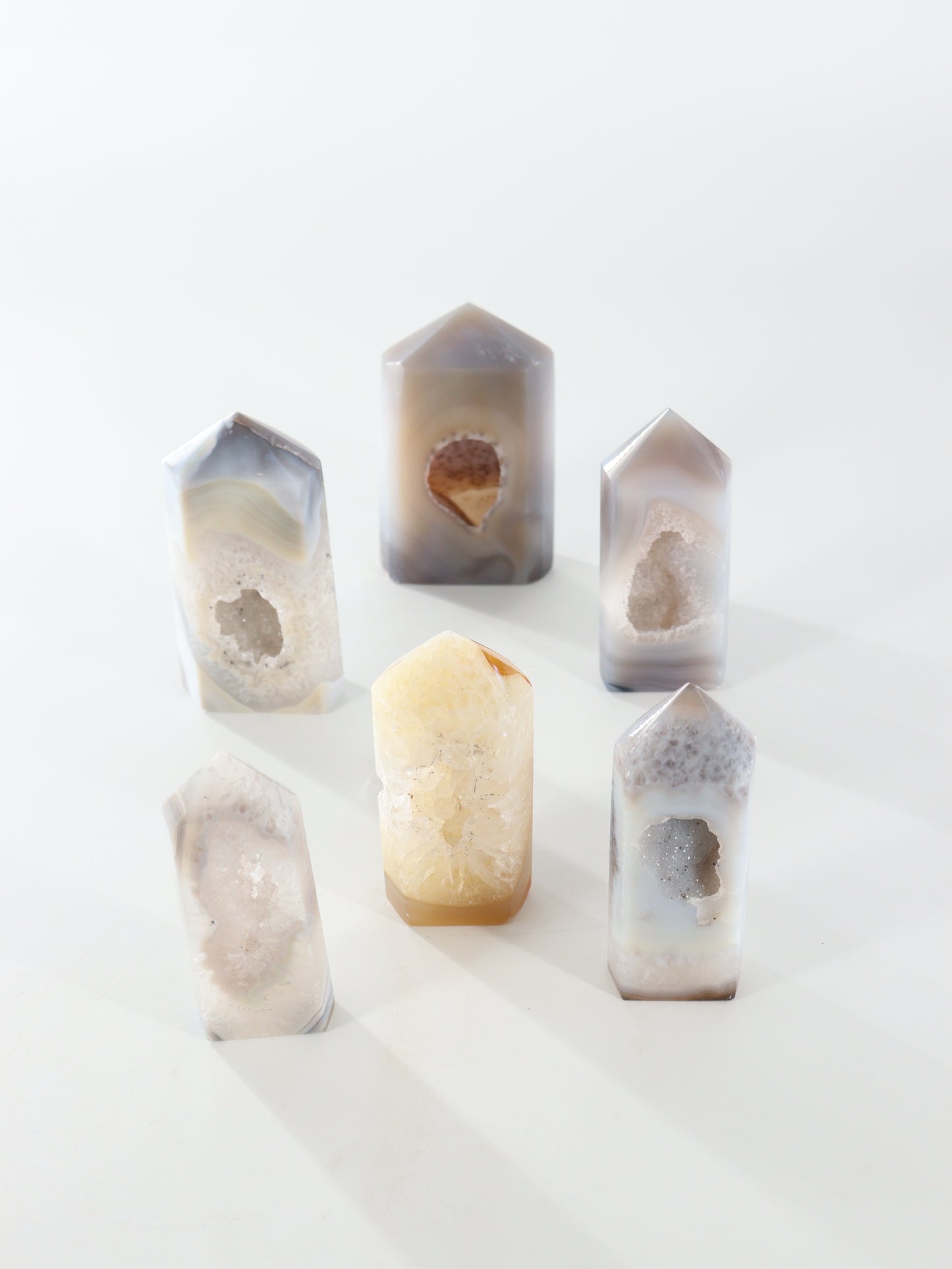 Agate Towers Set of 6 - Expert Wholesale and Supplier of Wholesale Crystals & Bulk Gemstones, []