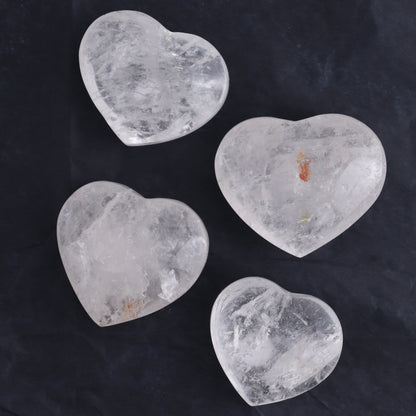 Imperfect Clear Quartz Hearts Set of 12 - Expert Wholesale and Supplier of Wholesale Crystals & Bulk Gemstones, ["Brazil","Clear Quartz","close_50","Hearts","Quartz"]