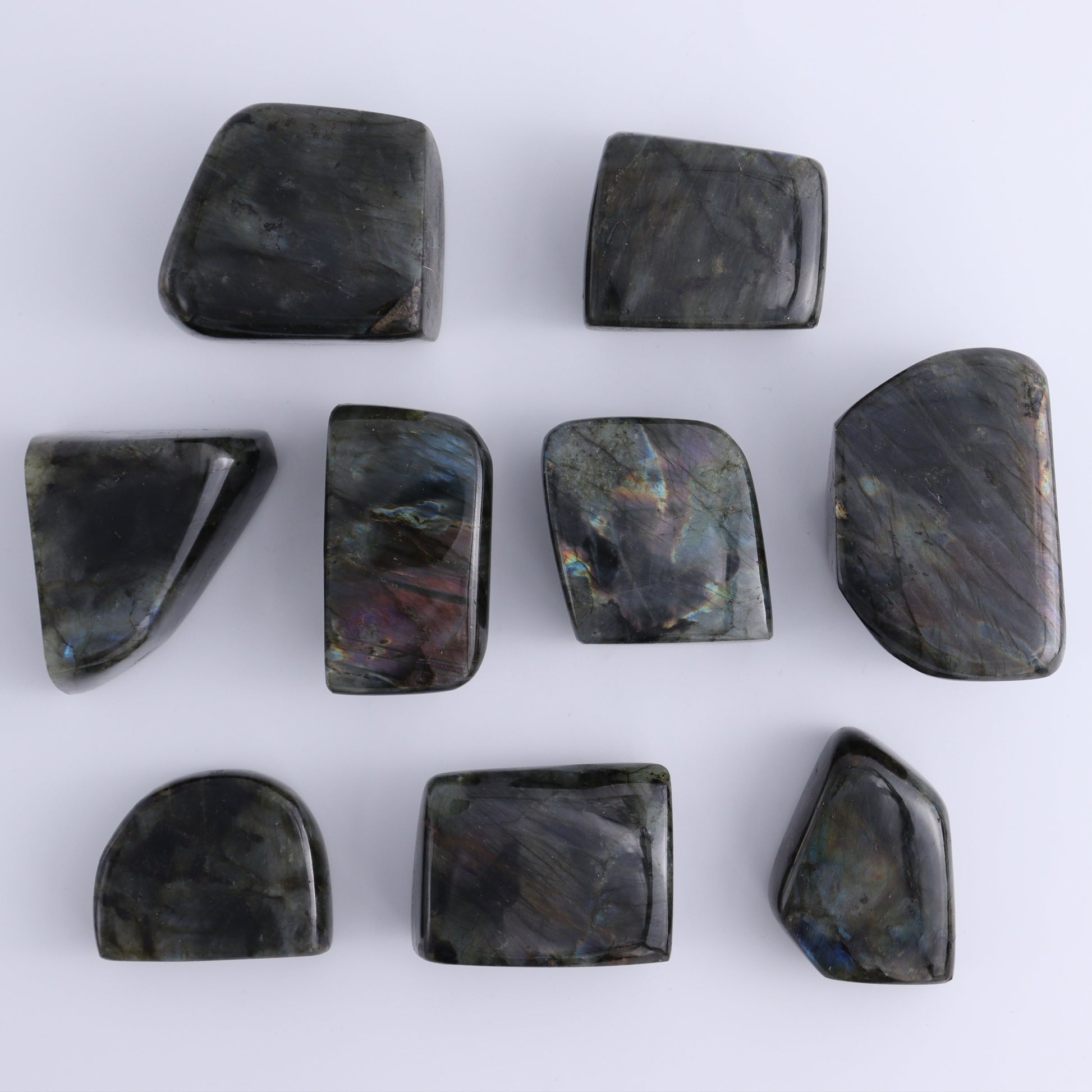 Labradorite Freeform Set of 9 - Expert Wholesale and Supplier of Wholesale Crystals & Bulk Gemstones, ["Freeforms","Labradorite","Madagascar"]