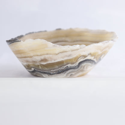 Zebra Onyx Bowl Set of 3 - Expert Wholesale and Supplier of Wholesale Crystals & Bulk Gemstones, ["Bowls","Mexico","onyx"]