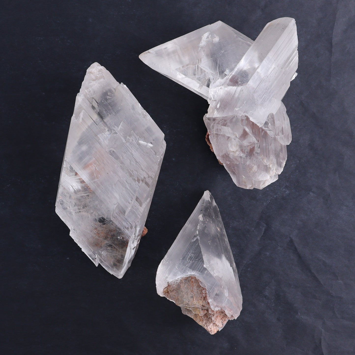 Naica Selenite Flat Set of 3 - Expert Wholesale and Supplier of Wholesale Crystals & Bulk Gemstones, ["Naica Selenite","selenite"]