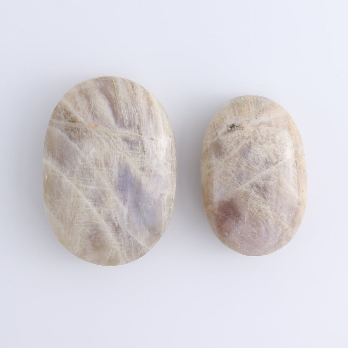 Moonstone Palm Stones Set of 8
