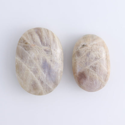 Moonstone Palm Stones Set of 8
