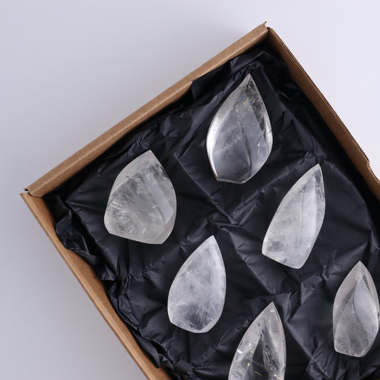 Imperfect Clear Quartz Flames Set of 6 - Expert Wholesale and Supplier of Wholesale Crystals & Bulk Gemstones, ["Brazil","Clear Quartz","flames","Quartz"]