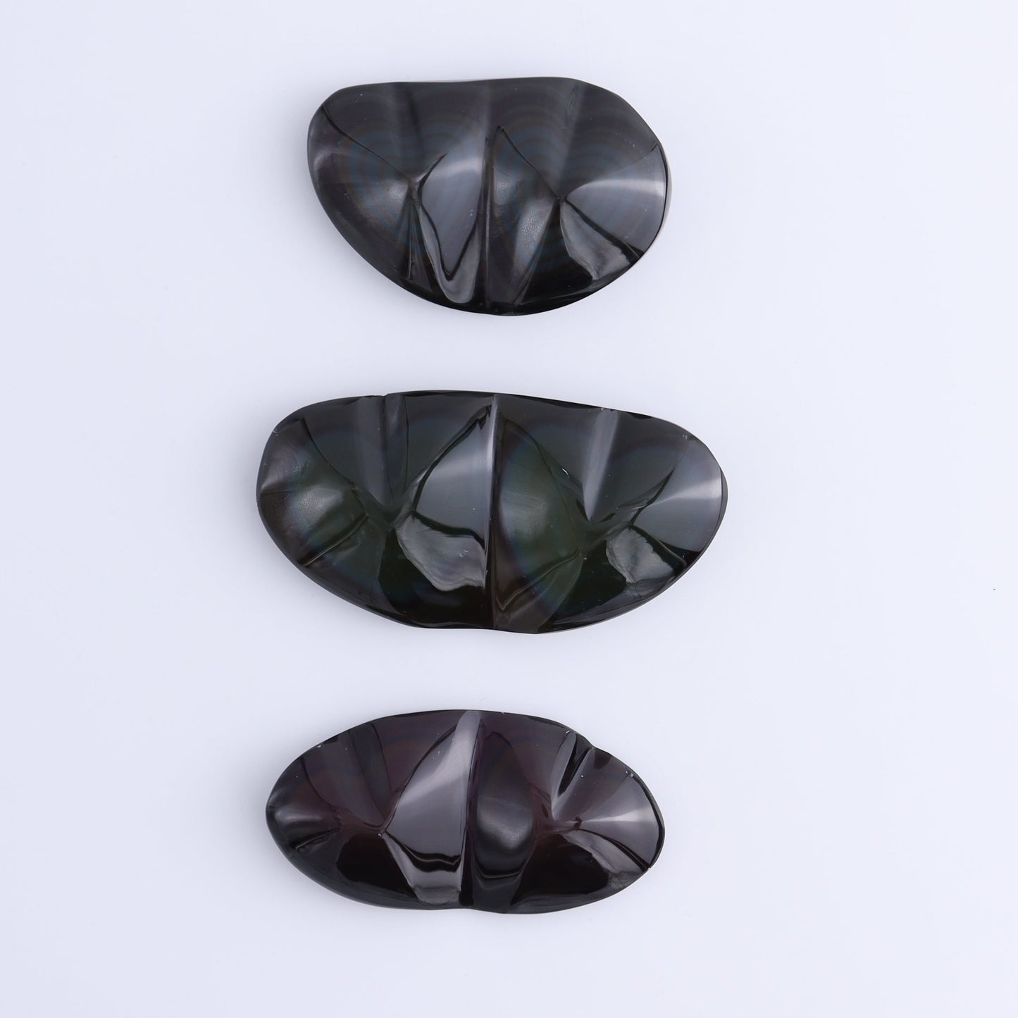Rainbow Obsidian Heart Pairs Set of 3 - Expert Wholesale and Supplier of Wholesale Crystals & Bulk Gemstones, ["Hearts","Mexico","Obsidian","Rainbow Obsidian"]