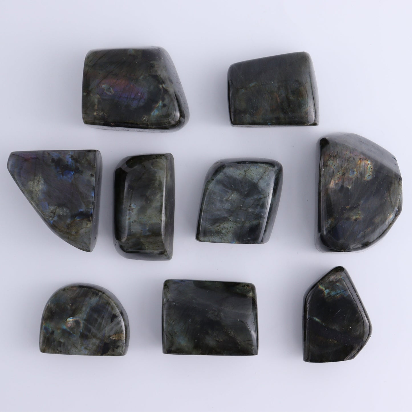 Labradorite Freeform Set of 9 - Expert Wholesale and Supplier of Wholesale Crystals & Bulk Gemstones, ["Freeforms","Labradorite","Madagascar"]
