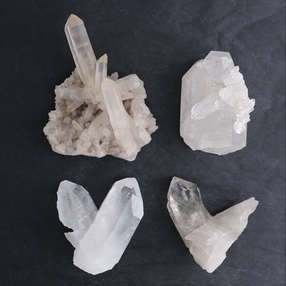 Quartz Clusters Set of 4