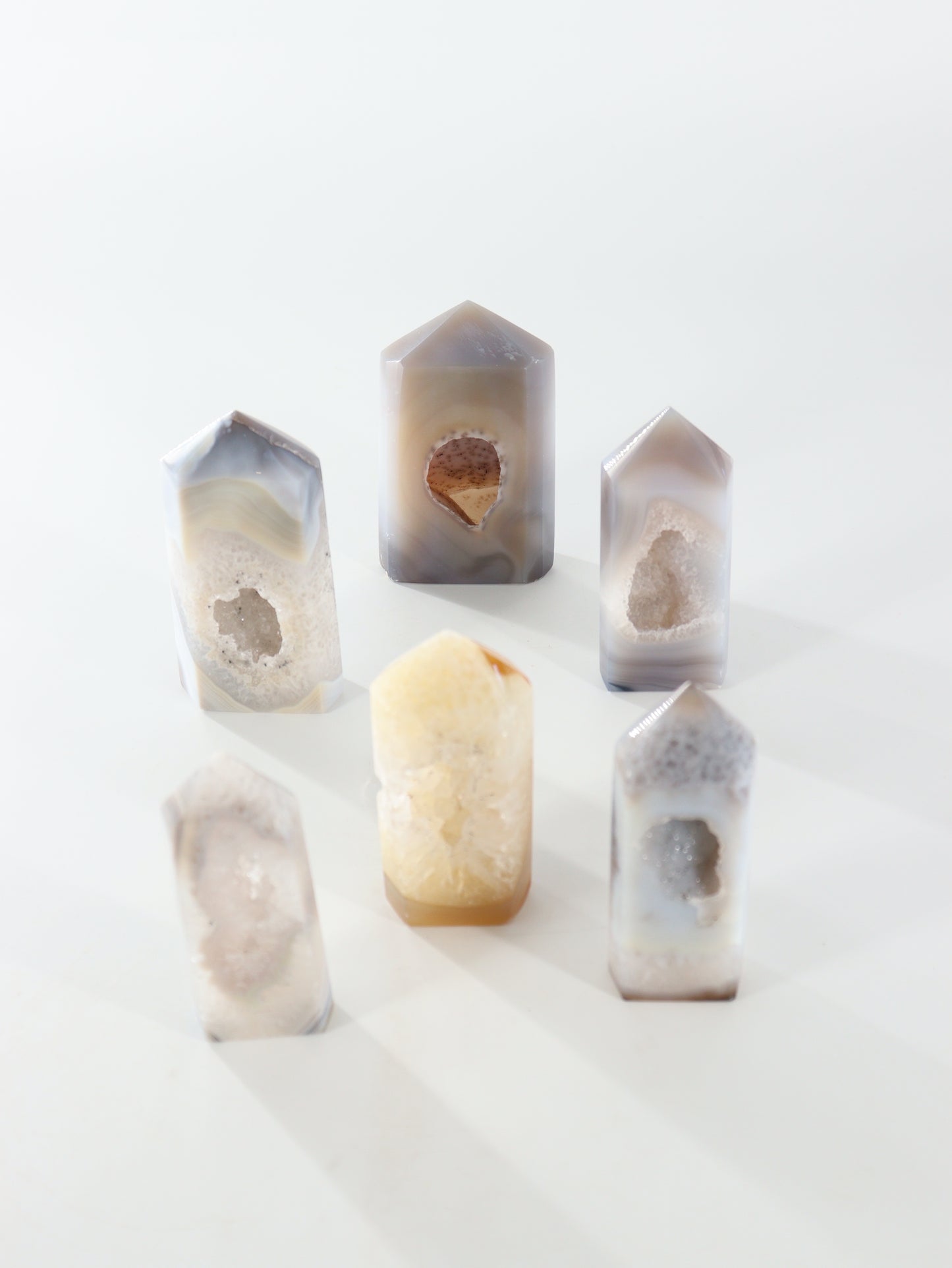 Agate Towers Set of 6 - Expert Wholesale and Supplier of Wholesale Crystals & Bulk Gemstones, []