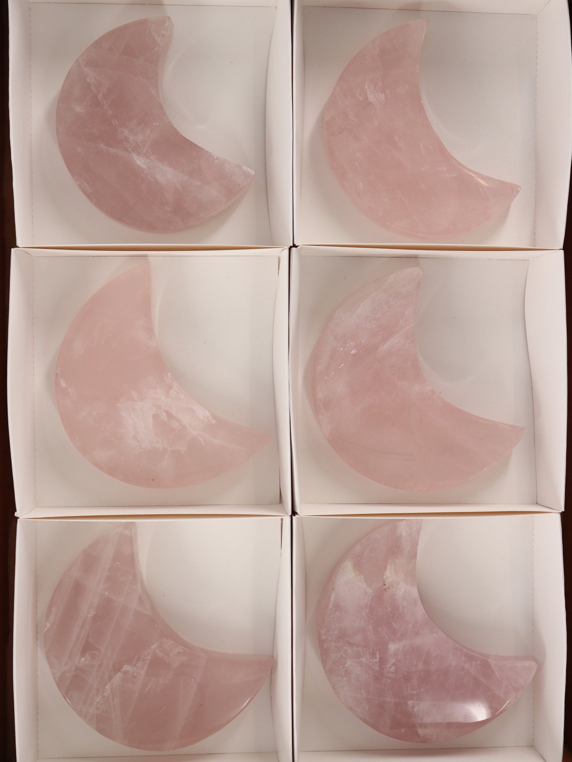 Rose Quartz Moons Set of 6 - Expert Wholesale and Supplier of Wholesale Crystals & Bulk Gemstones, []