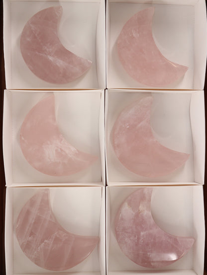 Rose Quartz Moons Set of 6 - Expert Wholesale and Supplier of Wholesale Crystals & Bulk Gemstones, []