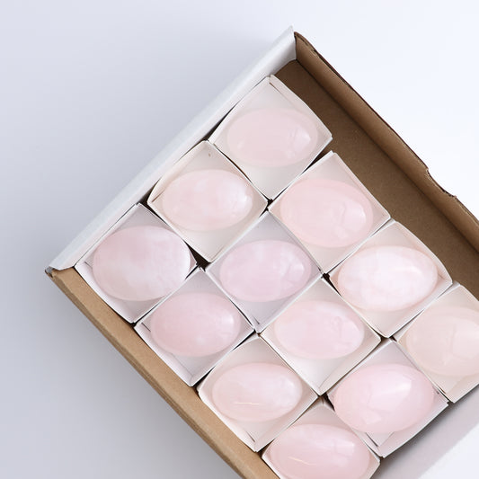 Pink Mangano Calcite Palm Stone Set of 12 - Expert Wholesale and Supplier of Wholesale Crystals & Bulk Gemstones, ["Pink Calcite"]