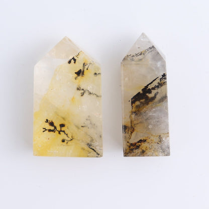 Dendritic Golden Healer Quartz Towers Set of 10