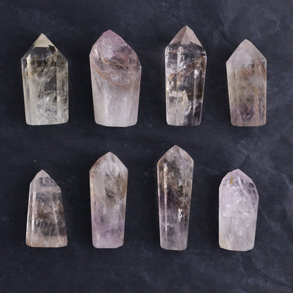 Powellite Amethyst UV Reactive Towers Set of 20 - Expert Wholesale and Supplier of Wholesale Crystals & Bulk Gemstones, ["Amethyst","Powellite"]