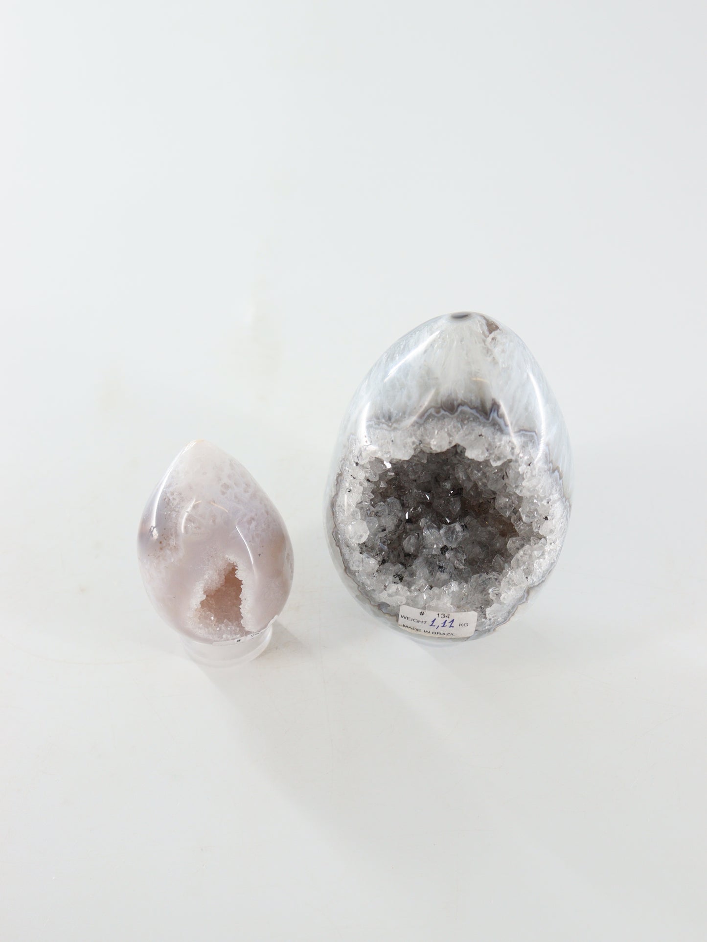 Agate Eggs Set of 2 - Expert Supplier of Wholesale Crystals & Bulk Gemstones