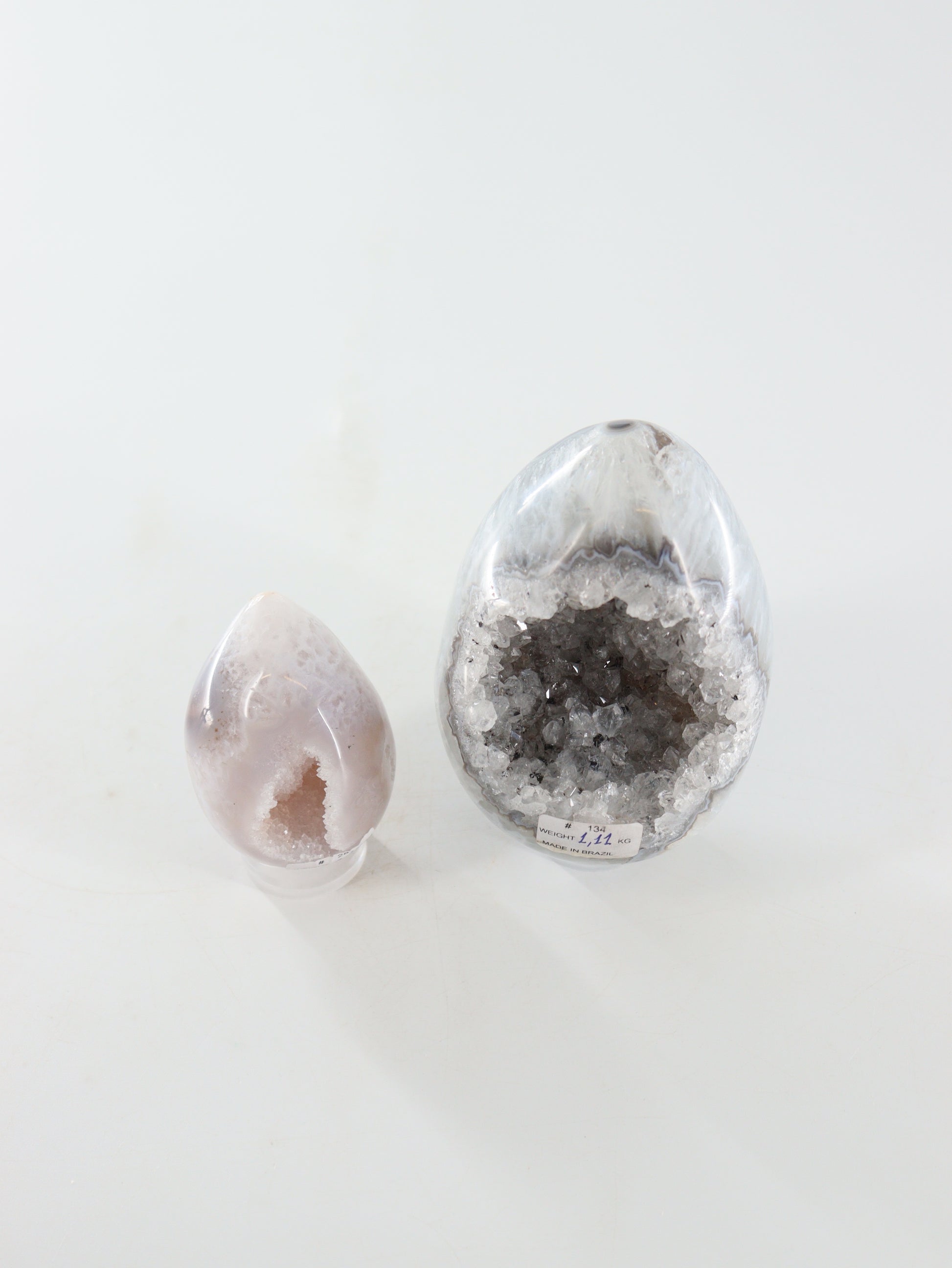 Agate Eggs Set of 2 - Expert Supplier of Wholesale Crystals & Bulk Gemstones