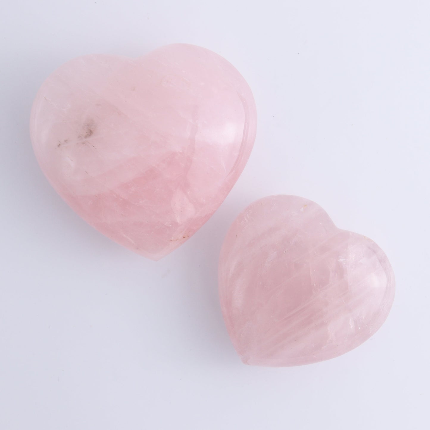 Rose Quartz Hearts Set of 6 - Expert Wholesale and Supplier of Wholesale Crystals & Bulk Gemstones, ["Hearts","Madagascar","Quartz","Rose Quartz"]