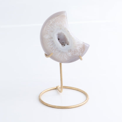 Agate Moons with Stand Set of 5