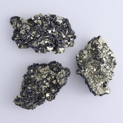 Octahedral Pyrite Clusters Set of 6 - Expert Wholesale and Supplier of Wholesale Crystals & Bulk Gemstones, ["Clusters","Octahedral Pyrite","Peru","Pyrite"]