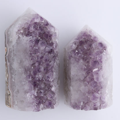 Uruguay Amethyst Towers Set of 2 - Expert Wholesale and Supplier of Wholesale Crystals & Bulk Gemstones, ["Amethyst","Towers","Uruguay"]
