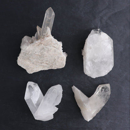 Quartz Clusters Set of 4