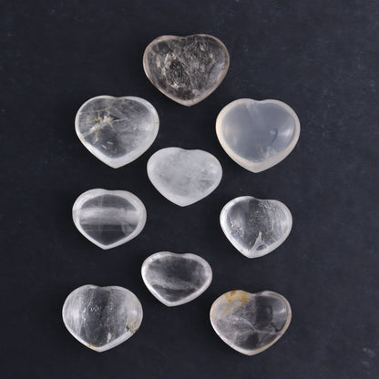 Clear Quartz Hearts Set of 20 Pieces - Expert Wholesale and Supplier of Wholesale Crystals & Bulk Gemstones, ["Clear Quartz","Hearts","Quartz"]