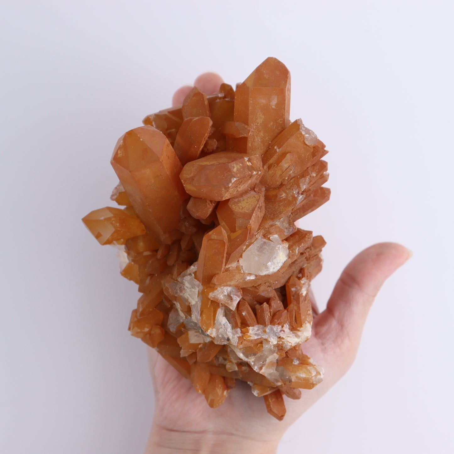 Tangerine Quartz Clusters Set of 6 - Expert Wholesale and Supplier of Wholesale Crystals & Bulk Gemstones, ["Clusters","Quartz","Tangerine Quartz"]