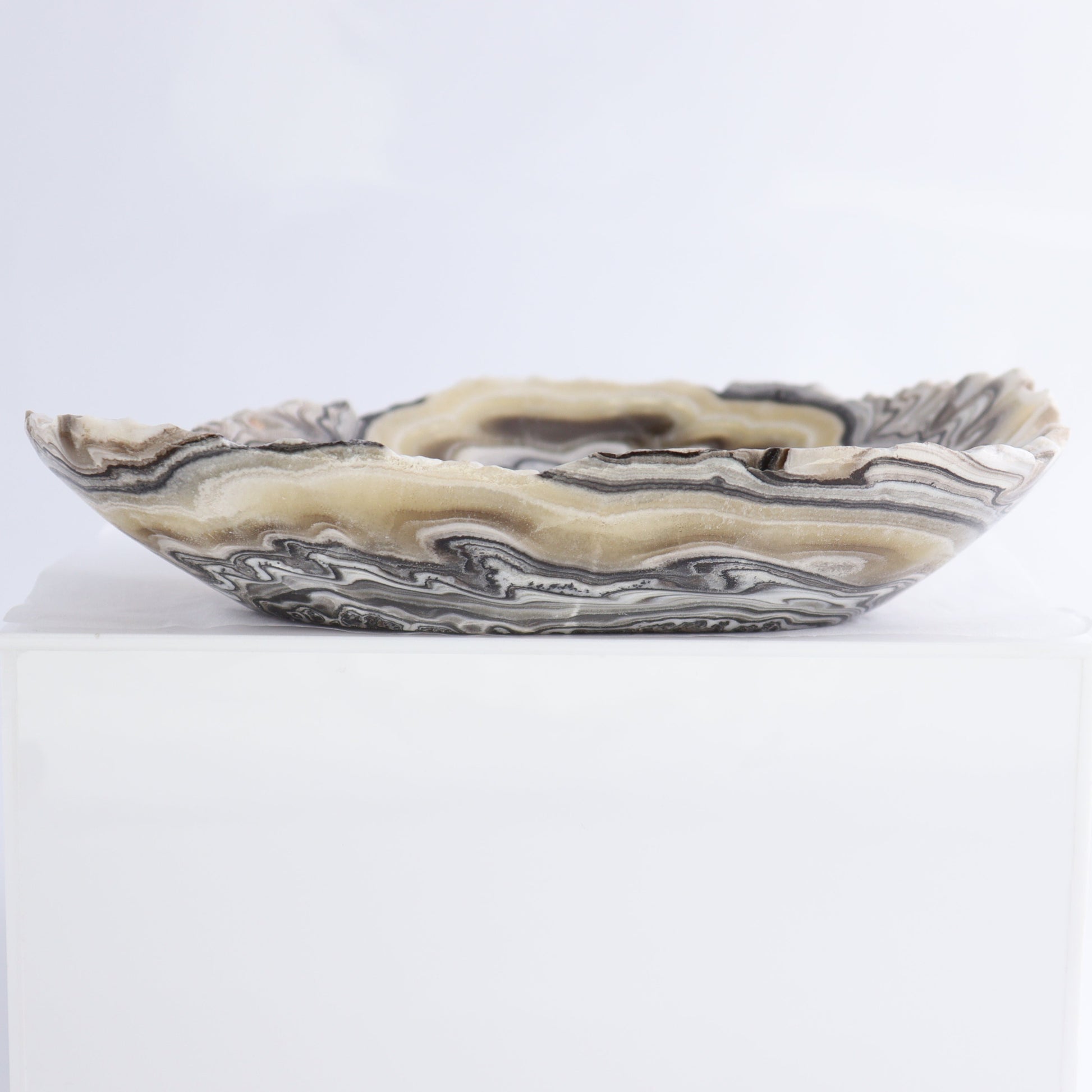 Zebra Onyx Bowl Set of 3 - Expert Wholesale and Supplier of Wholesale Crystals & Bulk Gemstones, ["Bowls","Mexico","onyx"]