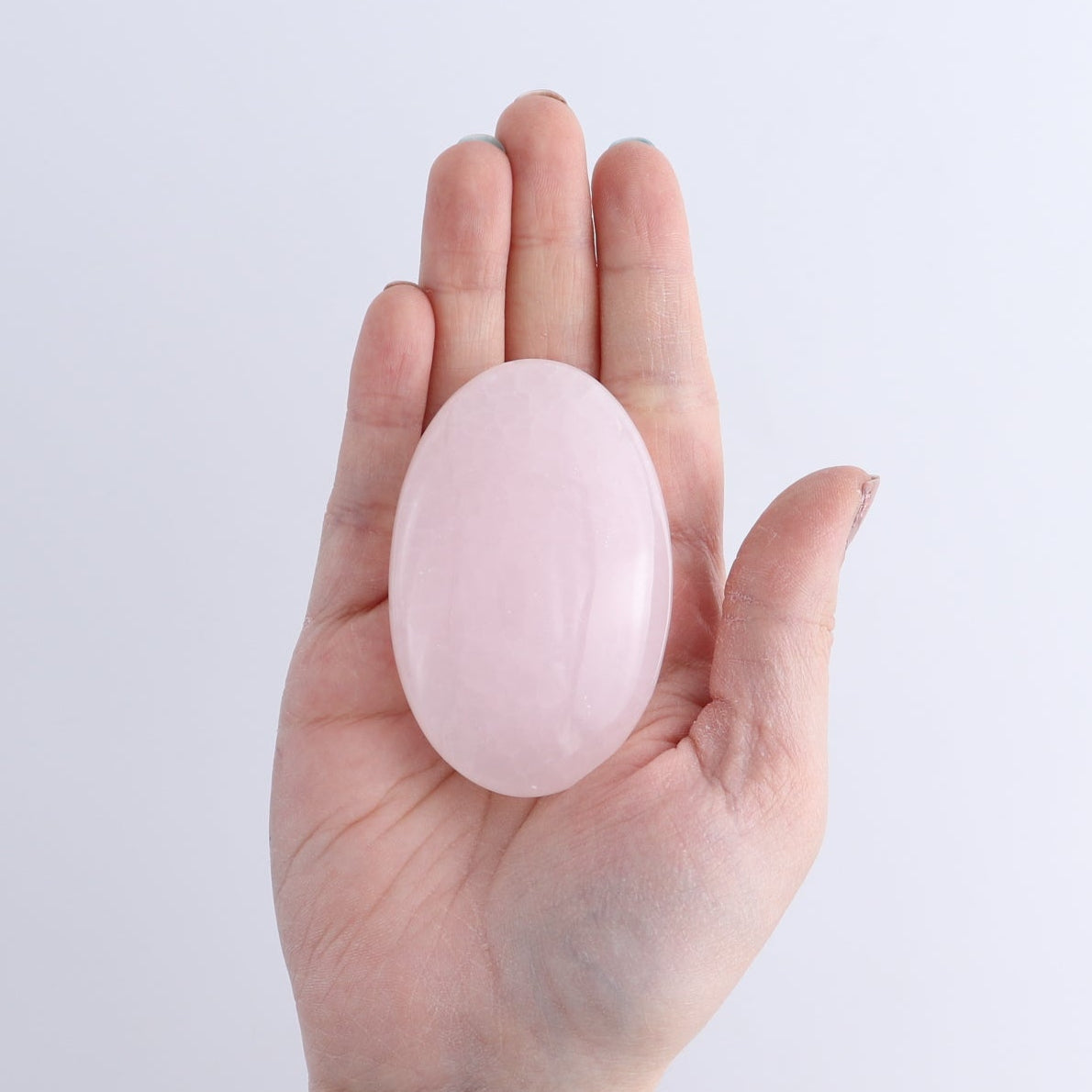Pink Mangano Calcite Palm Stone Set of 12