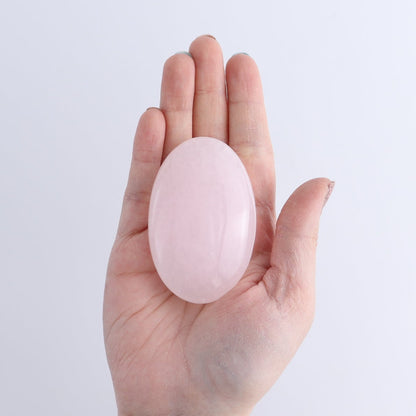 Pink Mangano Calcite Palm Stone Set of 12