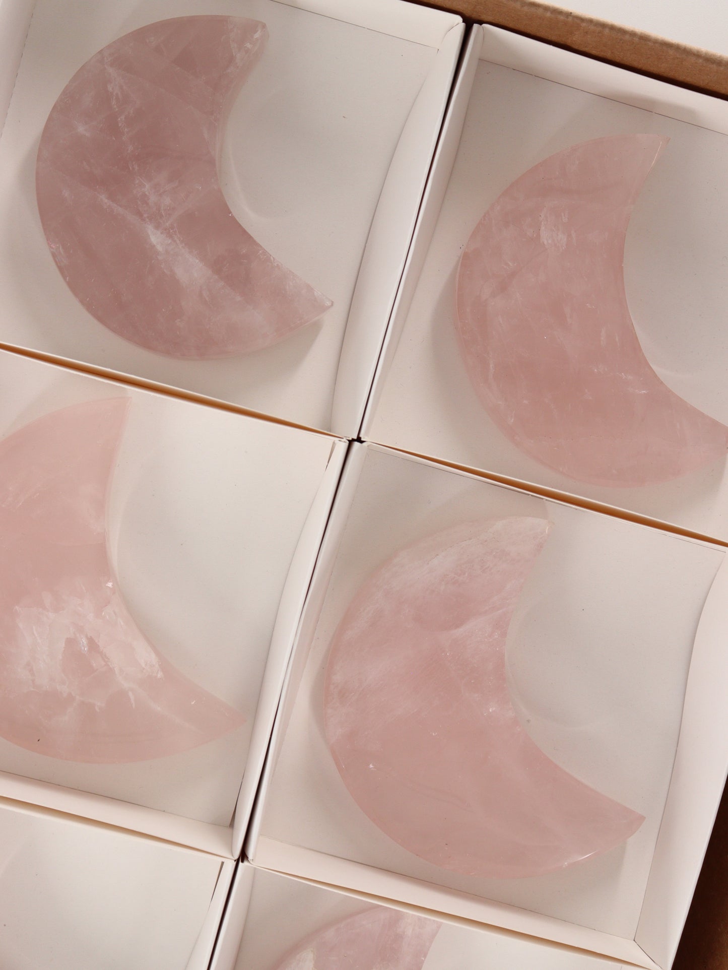 Rose Quartz Moons Set of 6 - Expert Wholesale and Supplier of Wholesale Crystals & Bulk Gemstones, []