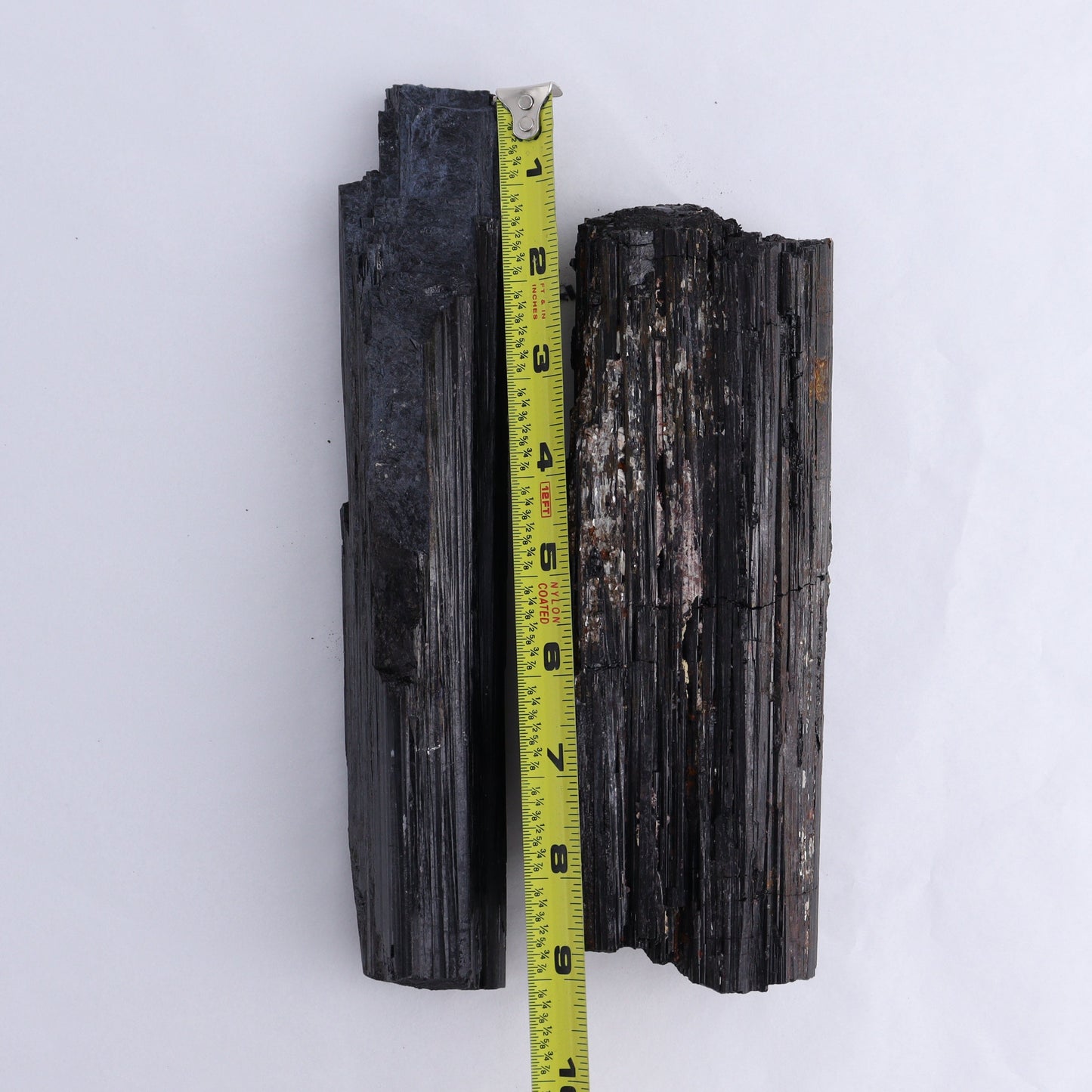 Black Tourmaline Log Set of 2 - Expert Wholesale and Supplier of Wholesale Crystals & Bulk Gemstones, ["Black Tourmaline","logs","Madagascar","Rough","Tourmaline"]