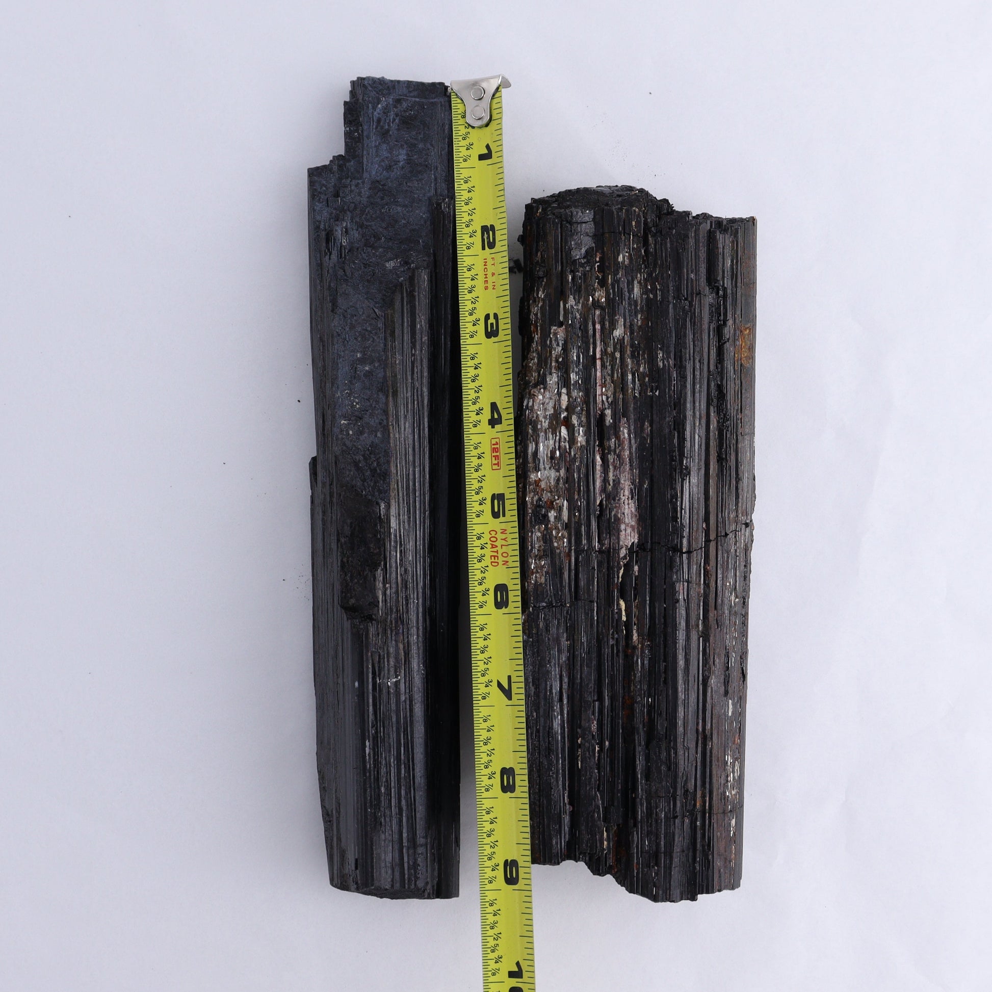 Black Tourmaline Log Set of 2 - Expert Wholesale and Supplier of Wholesale Crystals & Bulk Gemstones, ["Black Tourmaline","logs","Madagascar","Rough","Tourmaline"]