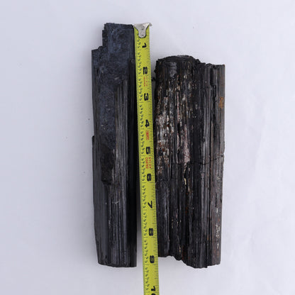 Black Tourmaline Log Set of 2 - Expert Wholesale and Supplier of Wholesale Crystals & Bulk Gemstones, ["Black Tourmaline","logs","Madagascar","Rough","Tourmaline"]