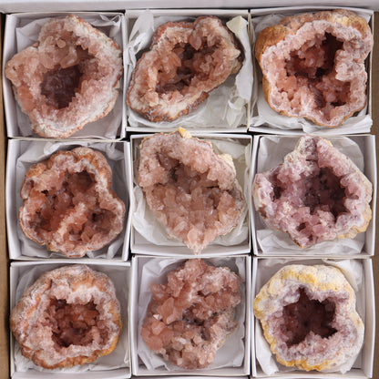Pink Amethyst Clusters Set of 12