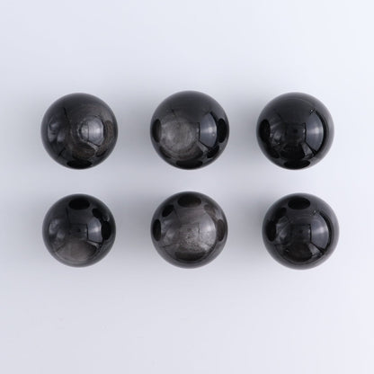 Obsidian Spheres Set of 6