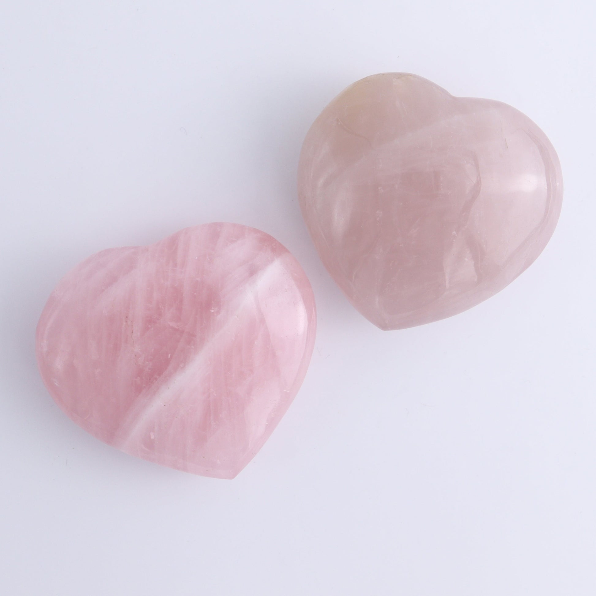 Rose Quartz Hearts Set of 6 - Expert Wholesale and Supplier of Wholesale Crystals & Bulk Gemstones, ["Hearts","Madagascar","Quartz","Rose Quartz"]