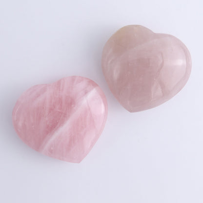 Rose Quartz Hearts Set of 6 - Expert Wholesale and Supplier of Wholesale Crystals & Bulk Gemstones, ["Hearts","Madagascar","Quartz","Rose Quartz"]