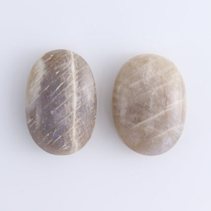 Moonstone Palm Stones Set of 8