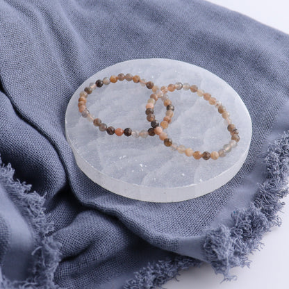 One Faceted Moonstone Bracelet 5mm - Expert Wholesale and Supplier of Wholesale Crystals & Bulk Gemstones, ["Bracelet","bracelets","Faceted","Moonstone"]