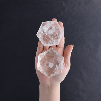 Clear Quartz Mixed Hearts & Hexagon Set of 4 - Expert Wholesale and Supplier of Wholesale Crystals & Bulk Gemstones, ["Brazil","Clear Quartz","Hearts","Hexagon","Quartz"]