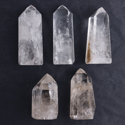 Clear Quartz Towers Set of 5 - Expert Wholesale and Supplier of Wholesale Crystals & Bulk Gemstones, ["Clear Quartz","Points","Quartz","Towers"]